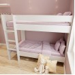 Medium height bunk bed with front ladder